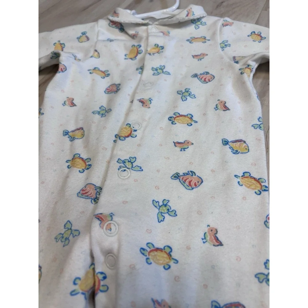 Y2K Carters‎ Baby Turtle Footie Sleeper One Piece Buttons 0-3 months